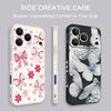 Fantastic Butterfly Print Lanyard Case For iPhone 17 Pro Max Funda iPhone 16 15 14 13 Pro Max 11 16E 17E Soft Silicone Cover