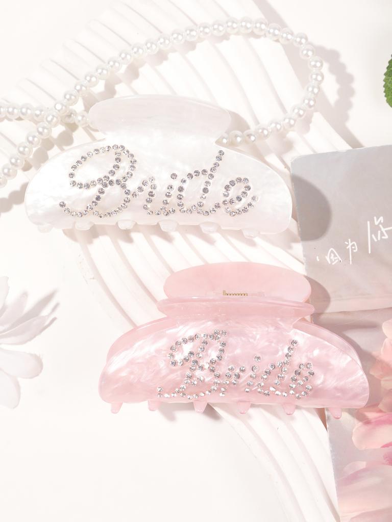 Large Hair Claw Clips for Women Rhinestone Acetate HairClips for Thick Thin Hair Bridesmaid Gifts, Wedding & Valentine's Day