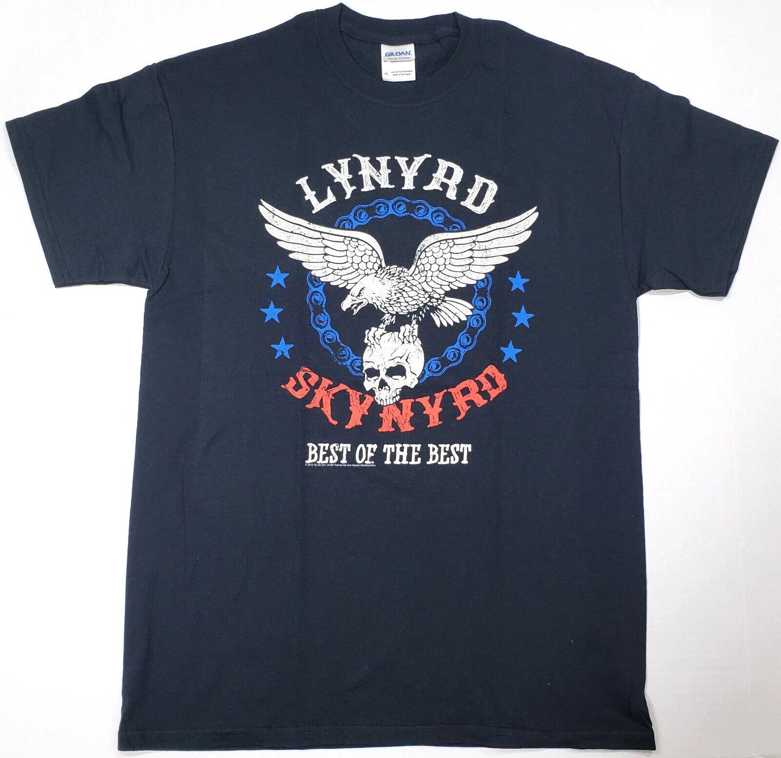 LYNYRD SKYNYRD T-shirt Southern Rock Band 100% Cotton Men s MEDIUM Black Tee XL