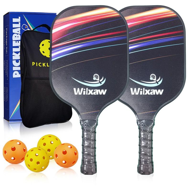Pickleball Paddle Set With Fiberglass Face PP Honeycomb Core Outdoor Sports Training