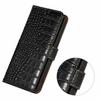 Genuine Cow Leather Phone Case for OnePlus Ace 5 Pro 5G/Ace 5 5G/13R 5G Crocodile Texture Phone Wallet Cover