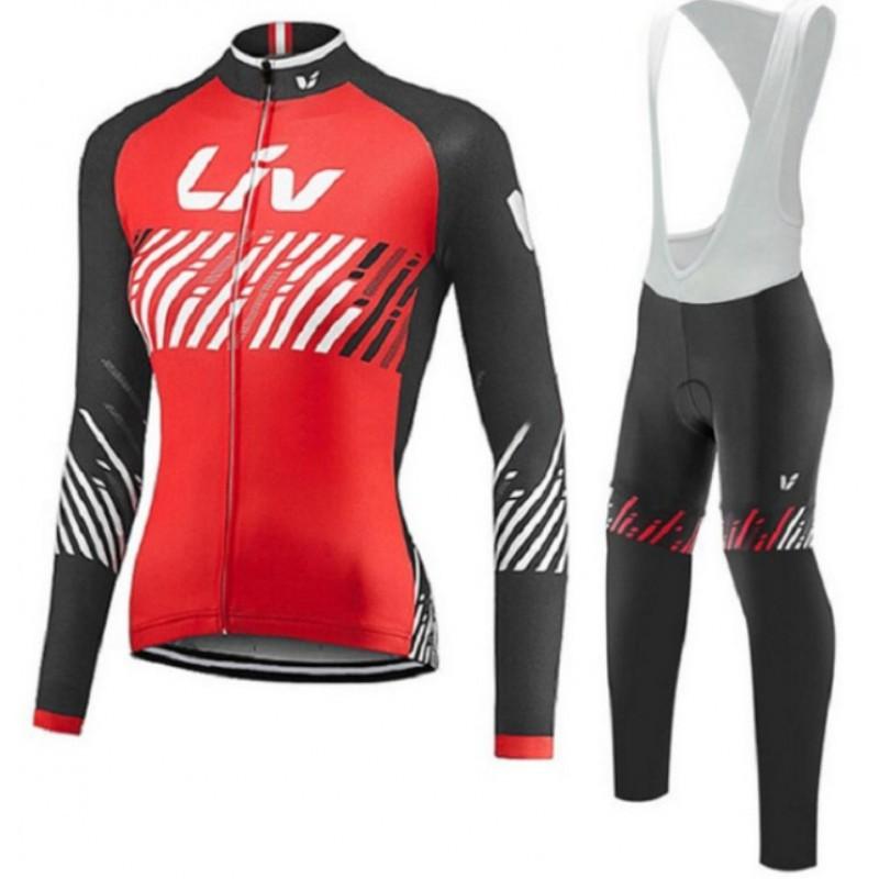 LIV Team Version Long-sleeved Bicycle Riding Suit Set Thin Sweat-absorbing Breathable Tour De Same Model XL
