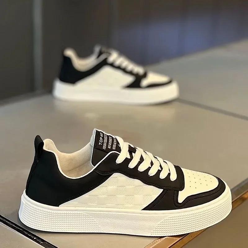 Herren Sneaker Vier Jahreszeiten Freizeitschuhe Schnürschuhe Flats Outdoor Sport Laufschuhe für Herren Trendige Board Schuhe Tenis Masculino2025