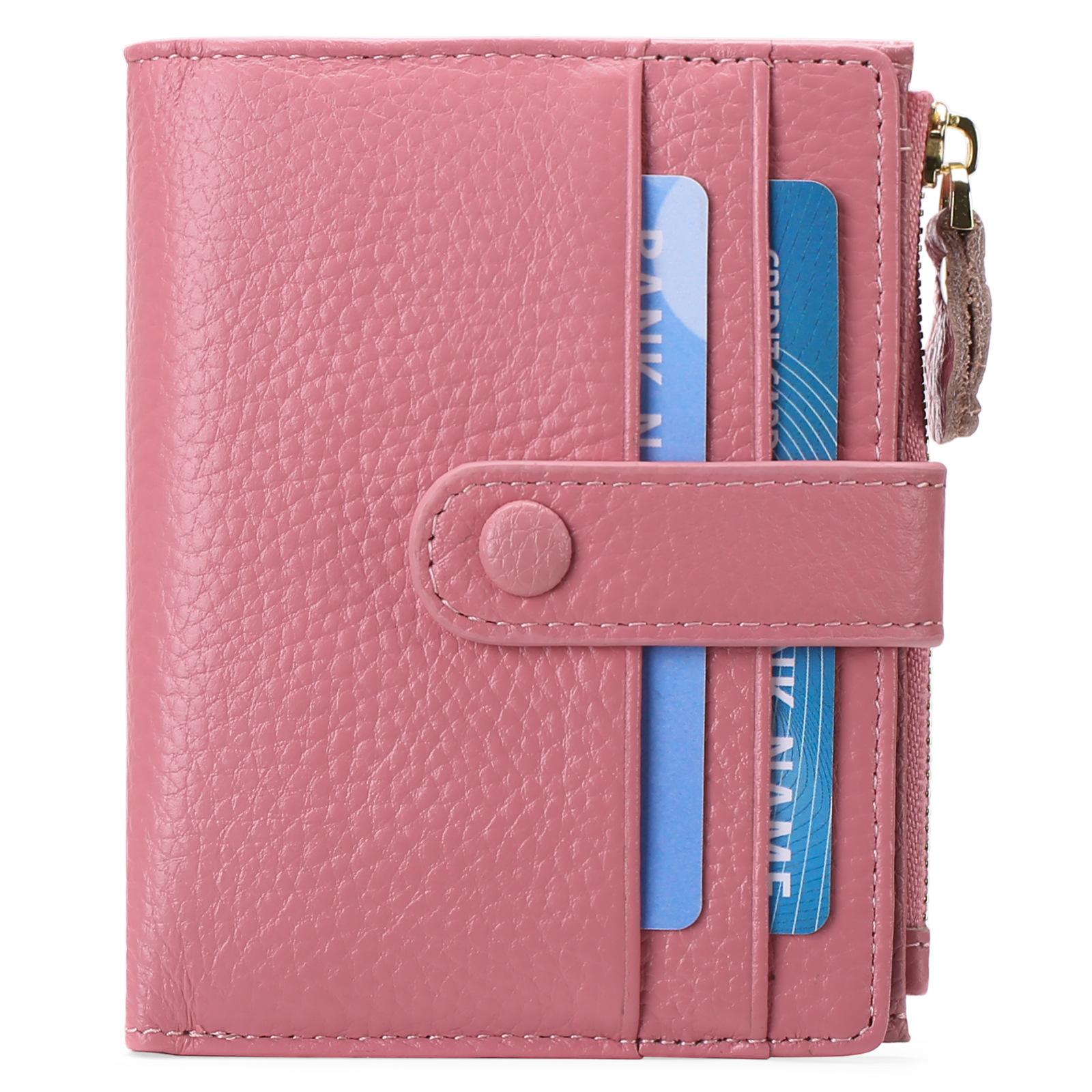 

Женский кошелек FIRD Anti-theft из натуральной кожи, многофункциональный держатель для карт с зажимом, женский кошелек-органайзер, сумка-органайзер, новый розовый