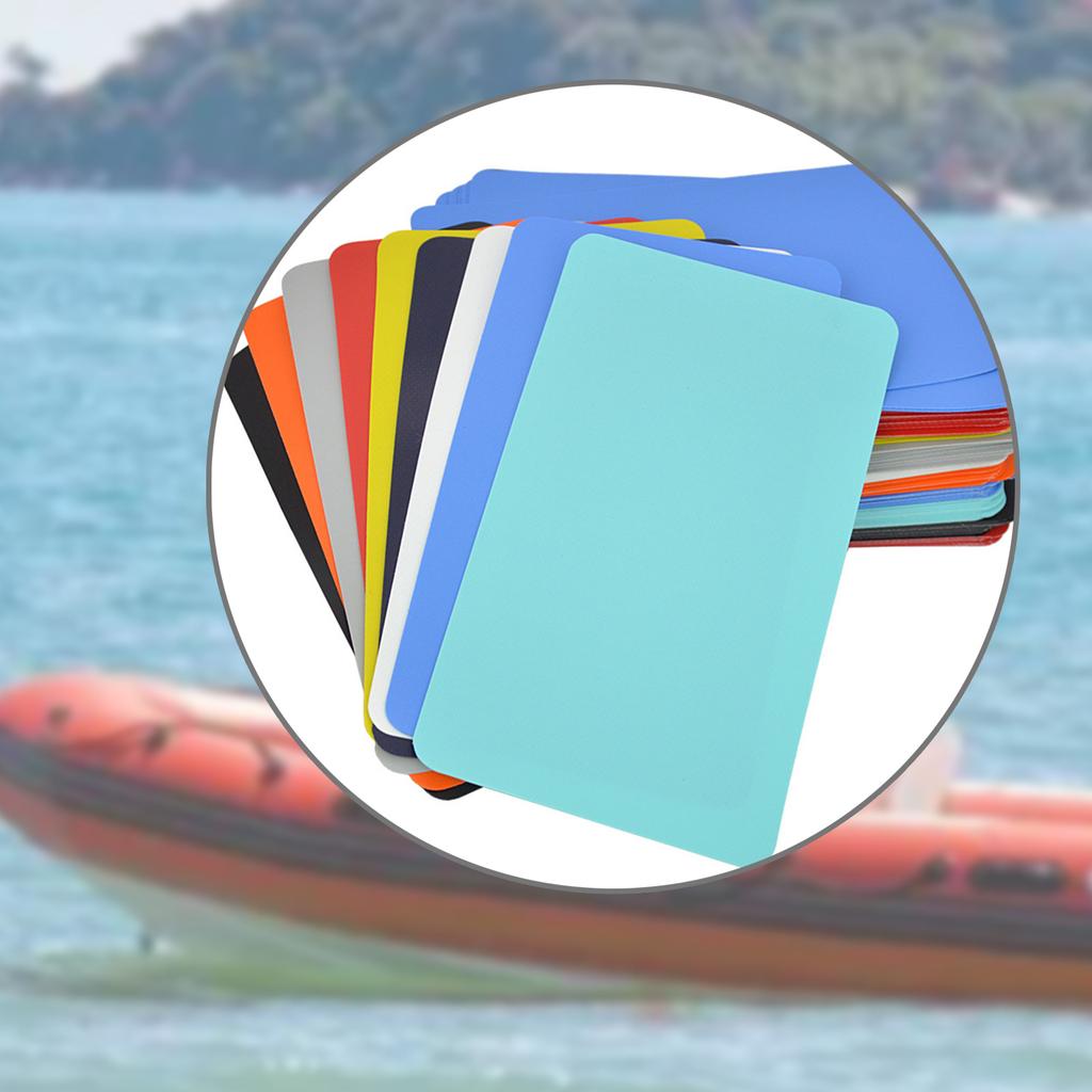 2Pcs Waterproof PVC Repair Patch Square Rubber Boat Patch Inflatable Boat Repair Tool for Rubber Dinghy Canoe Kayak
