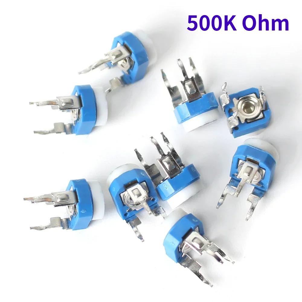20PCS RM065 Potentiometer 1K 2K 5K 10K 20K 50K 100K 200K 500K 100R 200R 500R 1M Resistance RM 065 Trimmer Potentiometers
