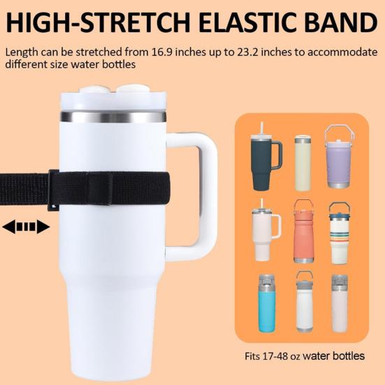Silicone Water Bottle Pouch Tumbler Bag Large Capacity Adjustable Non-Slip Design Phone Holder Bag Sports Gym Bottle Accessories