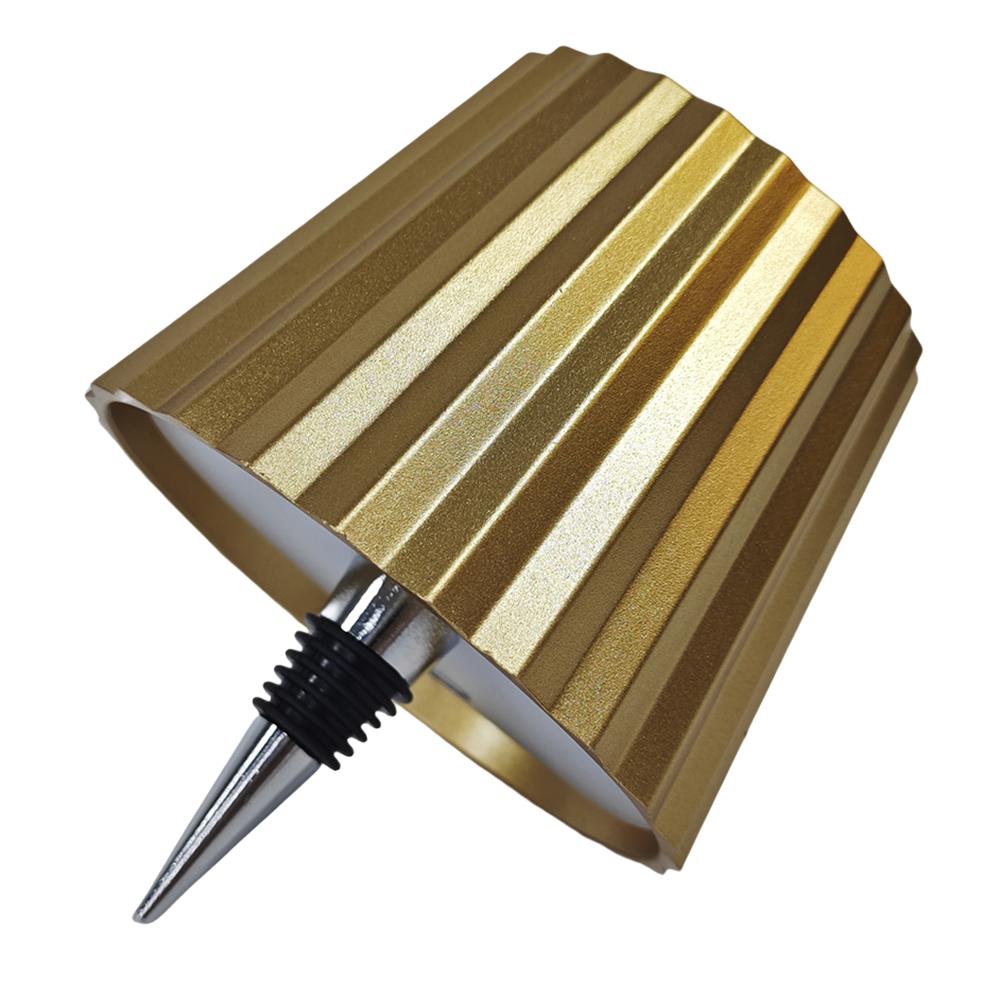 

- Светодиодная настольная лампа, перезаряжаемая, 3 цвета, регулируемая беспроводная лампа для бутылок (Золото)