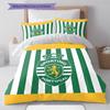Sporting FC Pattern Bedding Quilt Set Quilt Cover Pillowcase Home Decoration Gift (1 * duvet cover + 2 * pillowcase, without core)