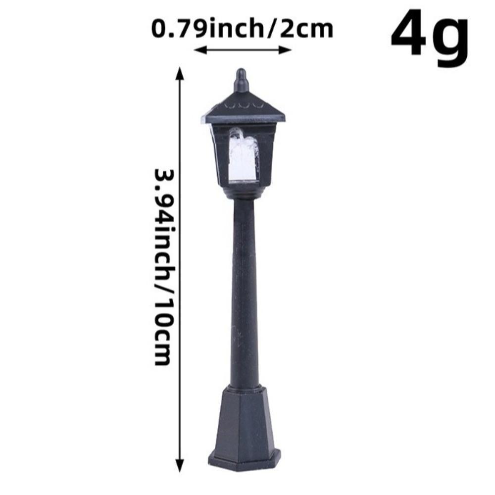 5PCS Miniature Mini Retro Street Lights Simulation Fairy Tale Garden Decor  Park Landscape