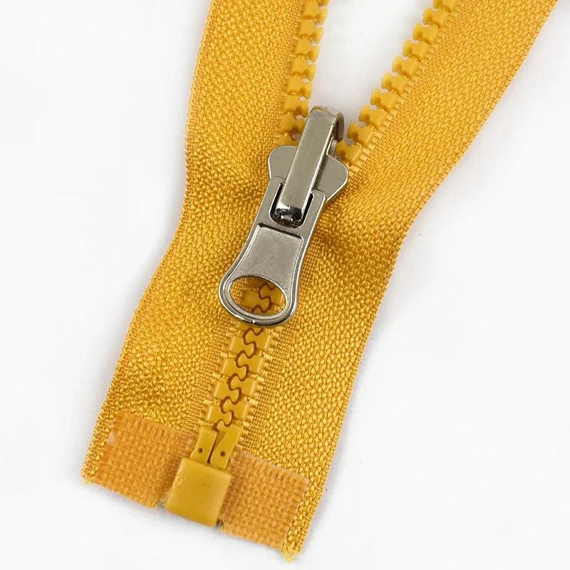 2-10Pcs Meetee 70cm 5# Resin Zipper Rotary Slider Double Sided Open-End Zippers for Jacket Coat Zip Puller Sewing Accessories
