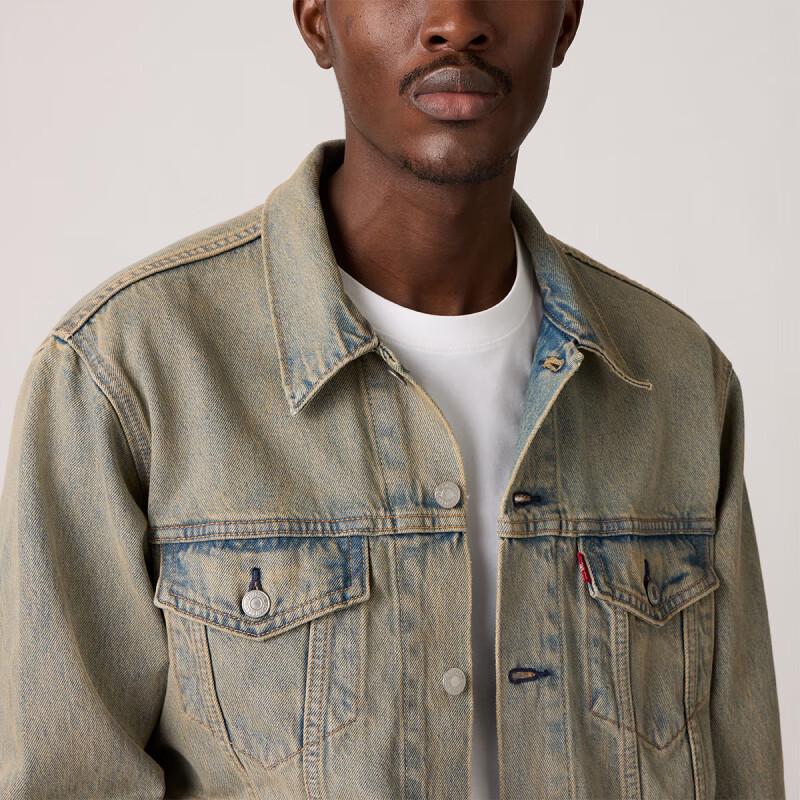 Levi's Men's Retro Washed Distressed Denim Jacket