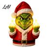 Funny Gesture Bedroom Decor Christmas LED Finger Lighted Middle Wall Decor Sculpture Humorous Home Decorations Battery Operated Holiday Decoration