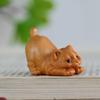 Hand-carved Animal Figurine Adorable Tea Pet Desktop Decor Cat Sculpture  Table