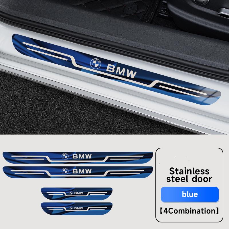 Stainless Steel Car Door Sill Scuff Plate For BMW M M3 M5 X1 X3 X5 X6 E90 E91 E92 E93 M3 E60 Anti-Scratch Seal Tang Protection