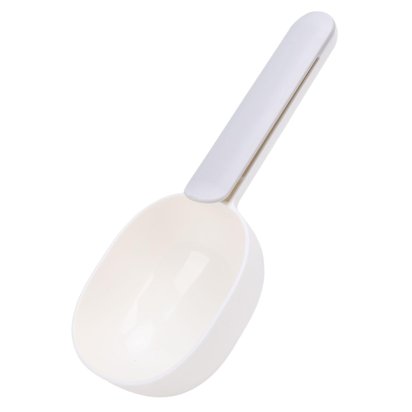 Pet Food Scoop with Clip ABS Plastic Multi Functional Pet Food Measuring Cup for Dog Cat