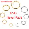 100 pezzi Acciaio Inossidabile PVD Anellini Aperti Lotto 3 4 5 6 7 8 10 mm Anelli Spaccati Connettori Per Bracciale Collana Fai da Te Creazione Gioielli