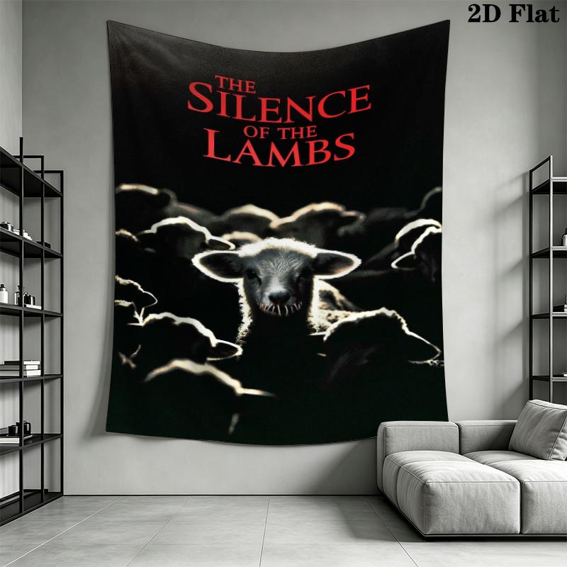 The Silence of the Lambs Wall Tapestry Aesthetic Wall Hanging Printed Fabric Blanket Decorative Tapestries for Bedroom Living Room Home Decor