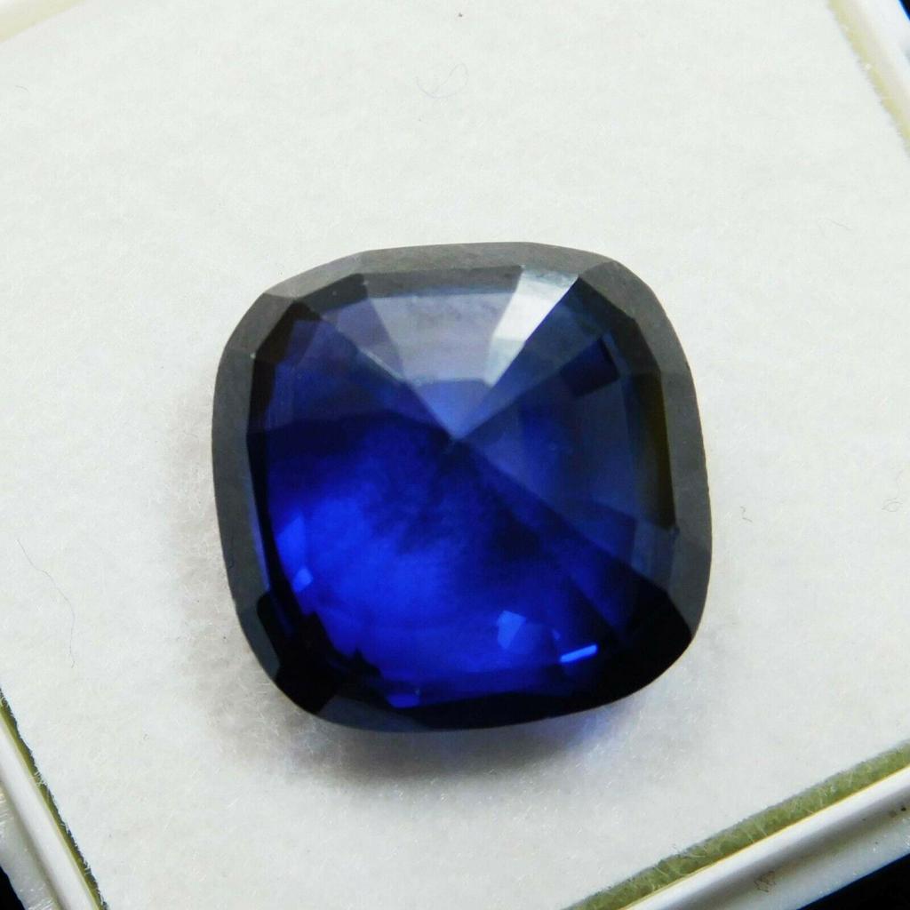10.20 Ct Natural Blue Sapphire Square Cushion Cut Loose Gemstone CERTIFIED A-308