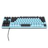 Mechanical Keyboard Sensitive Triggering Lightweight Portable Two Colors Stitching PC Keyboard for Desktop LaptopBlue