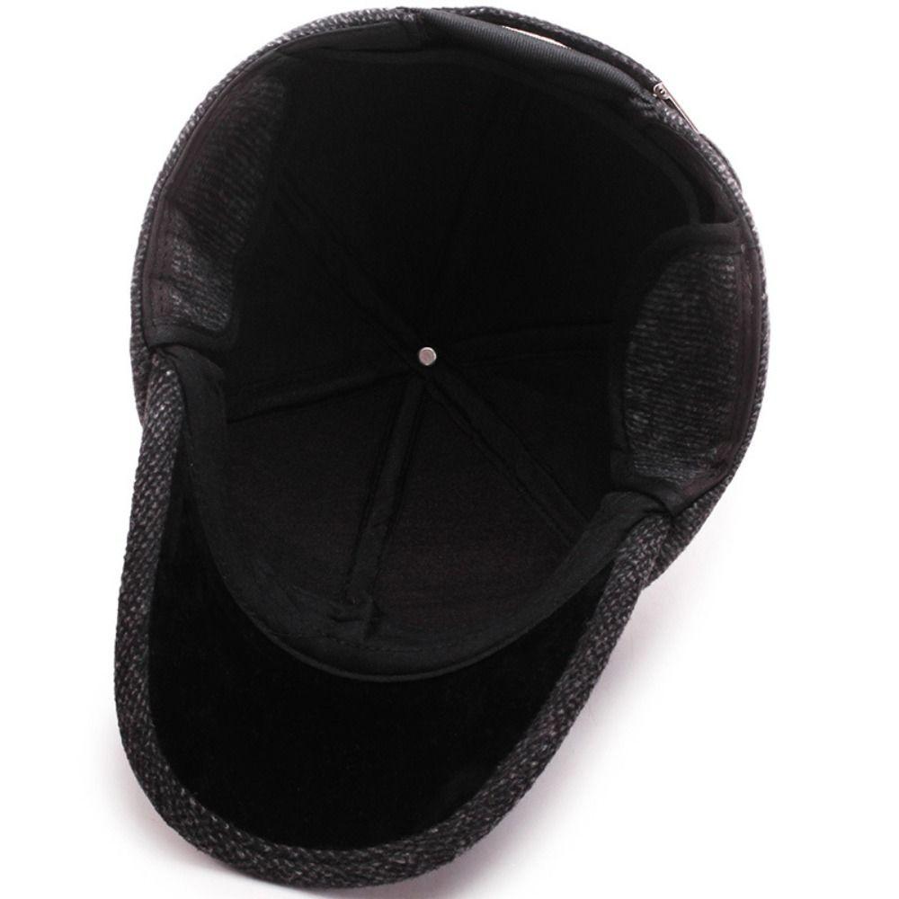 Retro Wool Winter Hats For Men Ear Cover Cap Sport Golf Baseball Caps Snap Back Women Casquette Dad Hat Caps Earflaps Hats