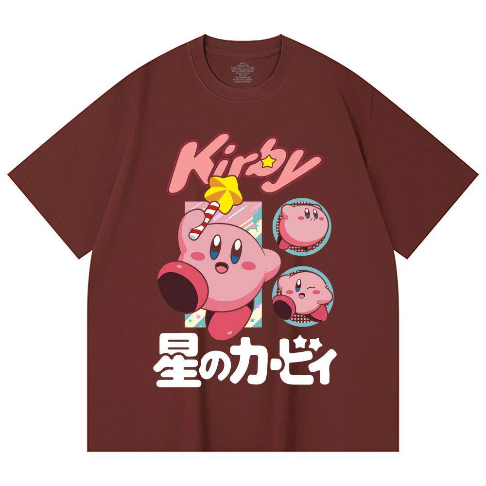 230 Gsm 100% Cotton Pokemon V7 Kirby Print Unisex Heavy Cotton T Shirt
