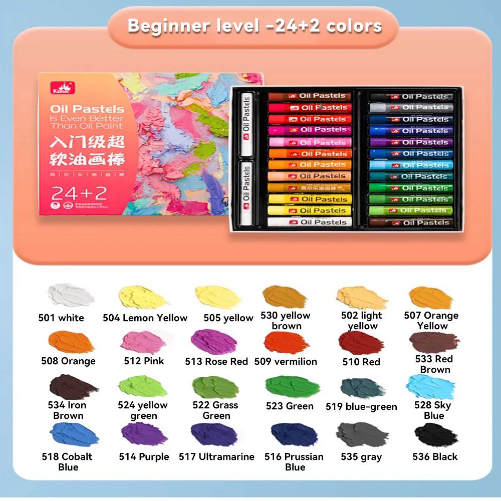 Beginners Soft Oil Pastel for Drawing Coloring Blending Pigment Crayons Chalk 16/24/36/48 Colors Painting School Art Supplies
