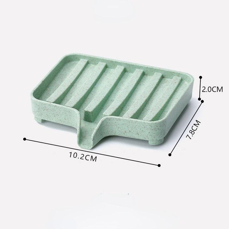 

Bathroom Soap Dish Bath Storage Box Drain Tray Holder Soaps Holder For Bathroom Toilet Kitchen Rack Cases Supplies Gadgets 1pcs зелений