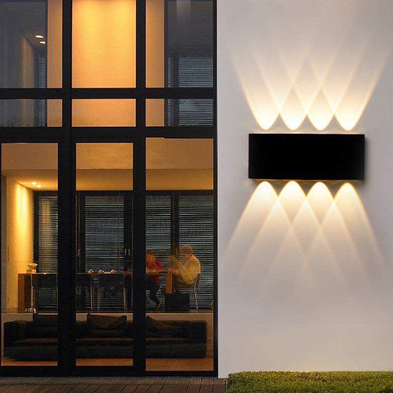 Double Head LED Exterior Wall Light for Outdoor Use - Waterproof and Super Bright for Villa, Courtyard, Corridor, or Aisle.