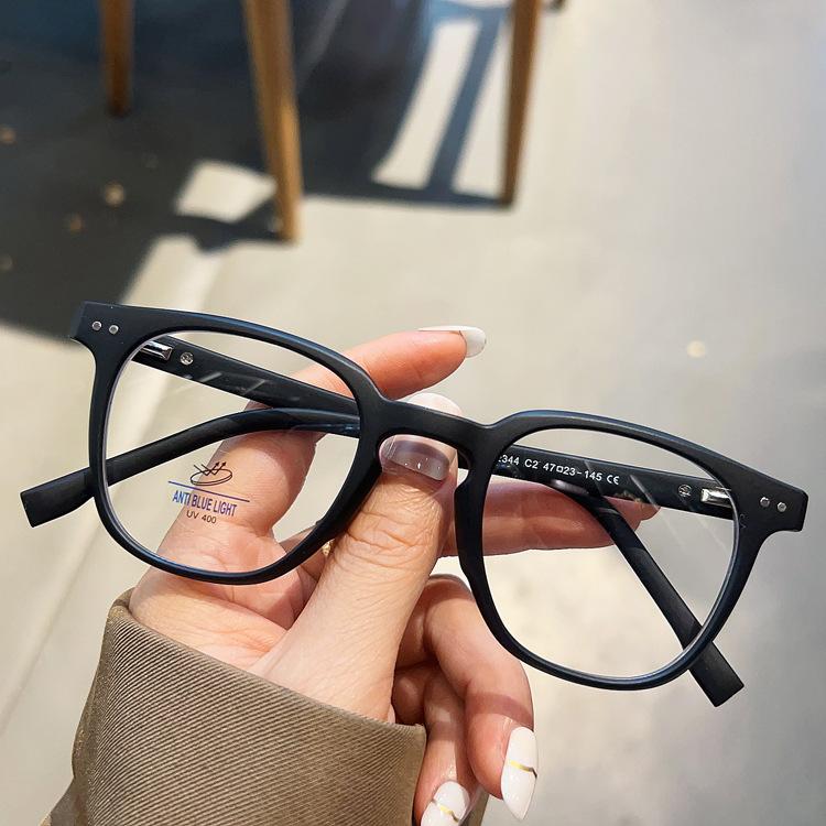 Fashion Clear Green Square Blue Light Filter Reading Glasses Women Men TE90 Rivets Eye Protection Computer Presbyopia Eyeglasses