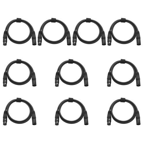 Levemolo 10pcs Stage Lighting Signal Cables, Moving Signal Cables for DMX Stage Lighting, LED Par Light, Moving DJ Equipment