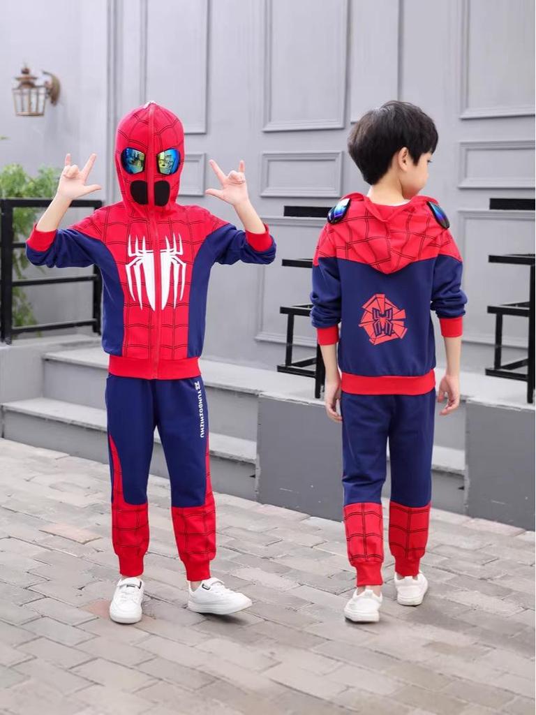 Spider-Man & Ultraman Boys' Spring/Autumn Two-Piece Sports Set