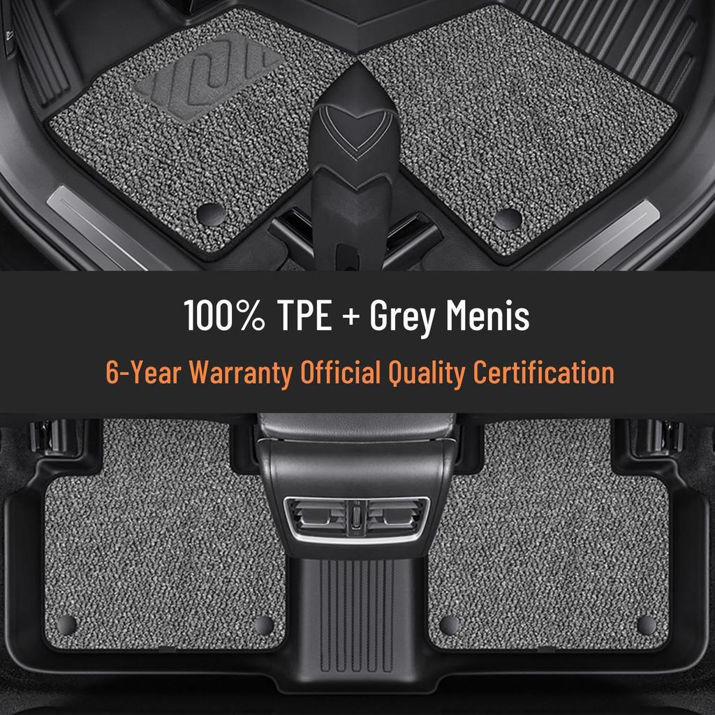 Partially Wrapped TPE Floor Mats for Mazda 3, CX-5, CX-4, CX-30, and Mazda 6
