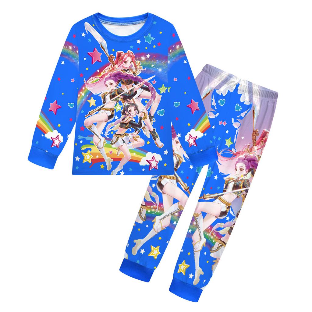 Children's Fashion Suit Skirt Round Neck Long Sleeve Top Pants