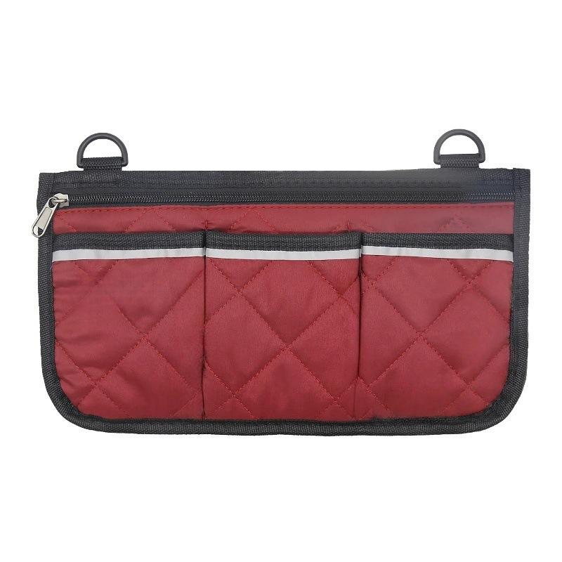 Multifunctional Wheelchair Side Armrest Bag Reflective Strip Portable Velcro Polyester Household Hanging Storage Bag