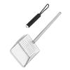 Stainless Steel Cat Litter Shovel Long Handle Cat Scooper Kitty Metal Scooper for Pet Beaches
