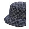 Daks Navy Logo Pattern Cotton Blend Denim Bucket Hat Dbhe4fp25n2