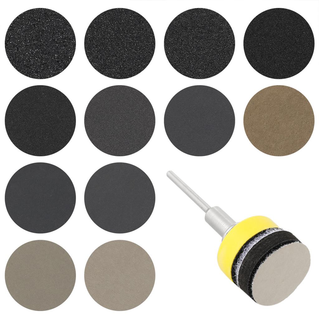 Sandpaper Sanding Discs Pad Kit Wet & Dry Hook and Loop Sandpaper Round Sanding Disc 60-10000 Grit 1/2/3inch for Drill Grinder