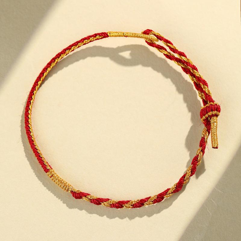 Handmade Zodiac Year of the Horse Red String Bracelet - Ethnic Style Woven Thread for Men & Women