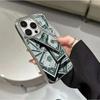 Money Pattern Electroplated Frame Clear Phone Case For iPhone 17 Pro Max 16 15 14 13 12 11 Pro 16 Plus 17 Air Shockproof Cover
