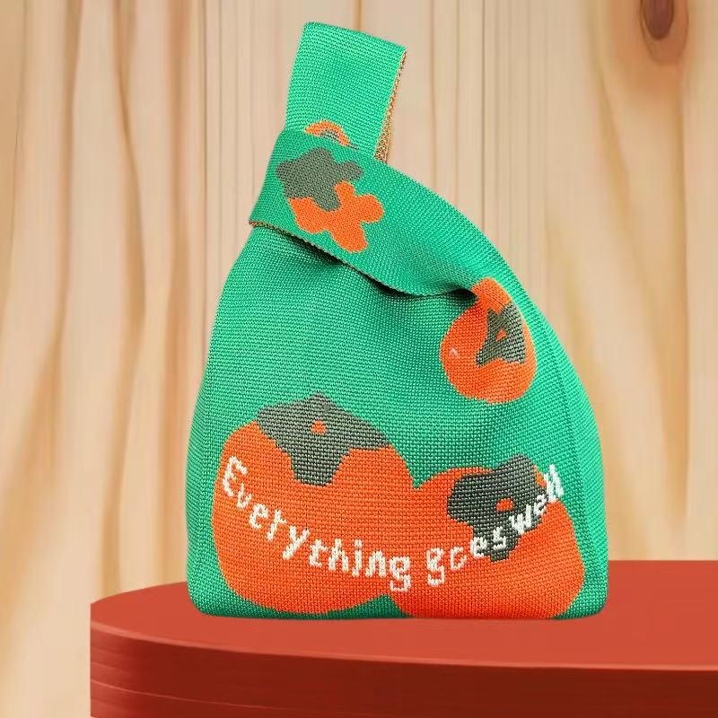 Festive Knit Souvenir Tote: Versatile Casual Handbag & Classic Storage Bag