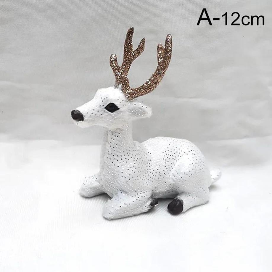 1 Pcs Simulated Animal Spotted Deer Christmas Reindeer Gift Decorations Plush Toys Ornaments
