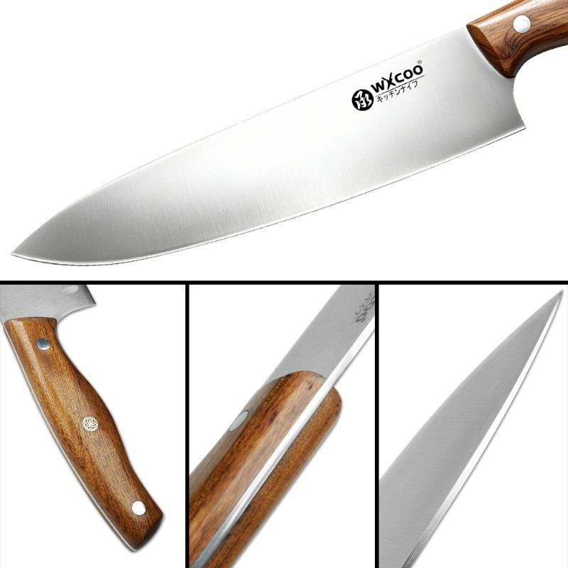 Professional Chef's Knife 5Cr15Mov Stainless Steel Meat Cleaver Santoku Knife Kitchen Vegetable Slicing Knife