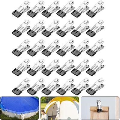 30 Piezas Clips de Acero Inoxidable para Cubierta de Piscina Clips de Sellado de Resorte