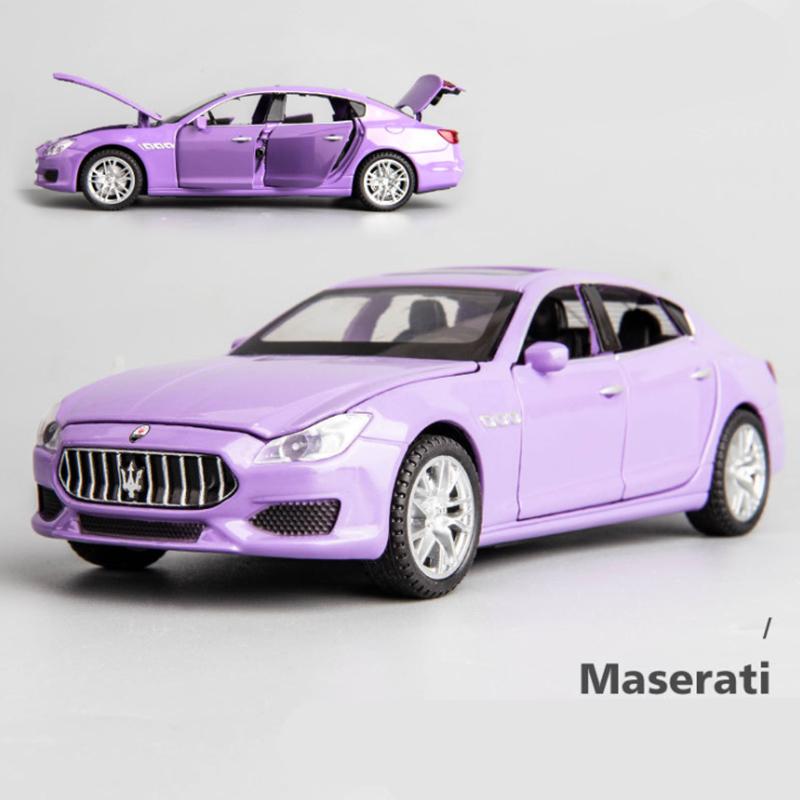 Modelo de Coche de Aleación Maserati Quattroporte Cupé 1/32 Fundido a Presión Simulación Metal Modelo de Coche de Juguete Sonido y Luz Colección Juguete para Niños Regalo