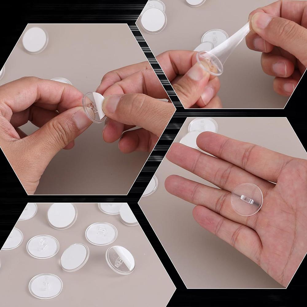 100pcs 2cm Self-Adhesive Ceiling Hooks No Drilling for Kitchen, Bathroom, Door