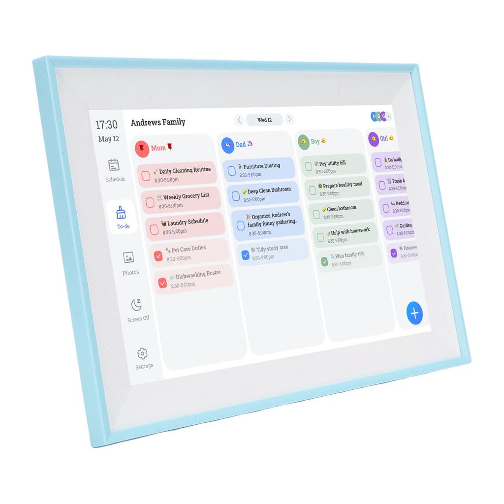 Smart Digital Calendar 10.1 Inch WiFi Interactive Chore Chart Family Planner Electronic Photo F E for Home