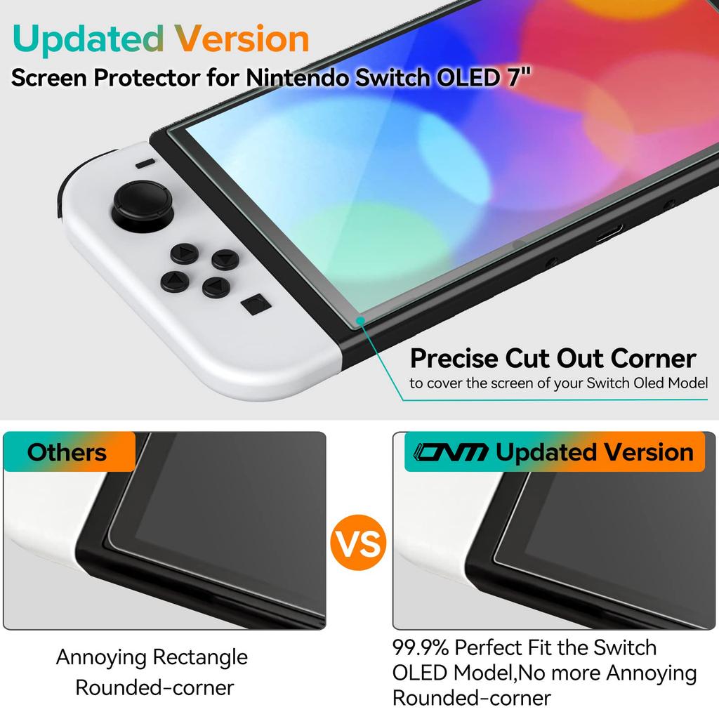 9H Tempered Glass for Nintendo Switch OLED Switch2 2 Screen Protector, HD Clear Anti-scratch Protective Glass Film Accessories