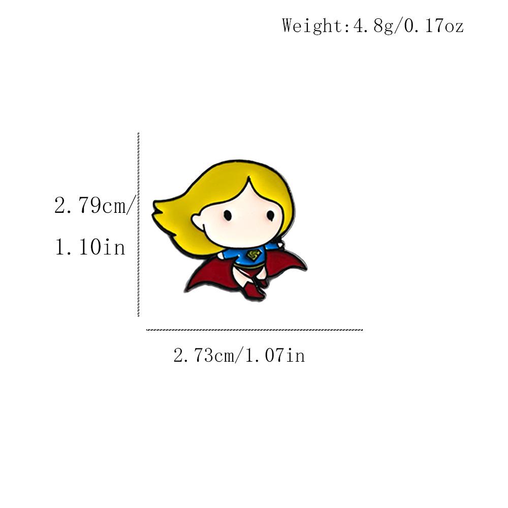 Classic Film & TV Superhero Cartoon Metal Brooch - Cute Anime Character Badge Accessory