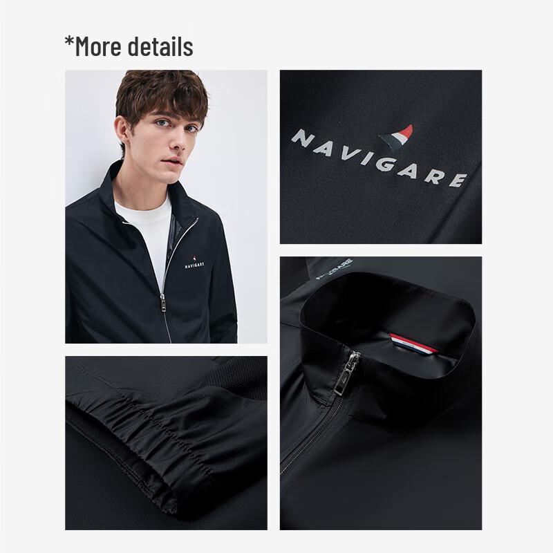 Navigare Men's Stand Collar Lightweight Casual Jacket